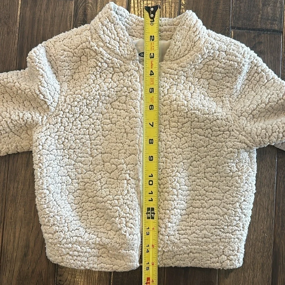 Old Navy Kids Cream Shearling Bomber Jacket Size 4T